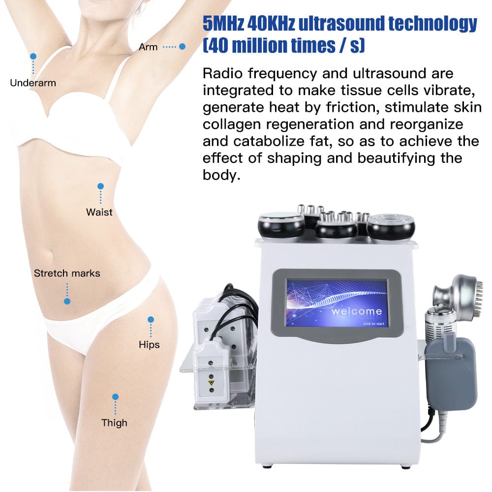 Bornbyme Ultrasonic Cavitation Machine 9 In 1 40K Body Sculpting Cavitation Machine with Laser for Fat Reduction