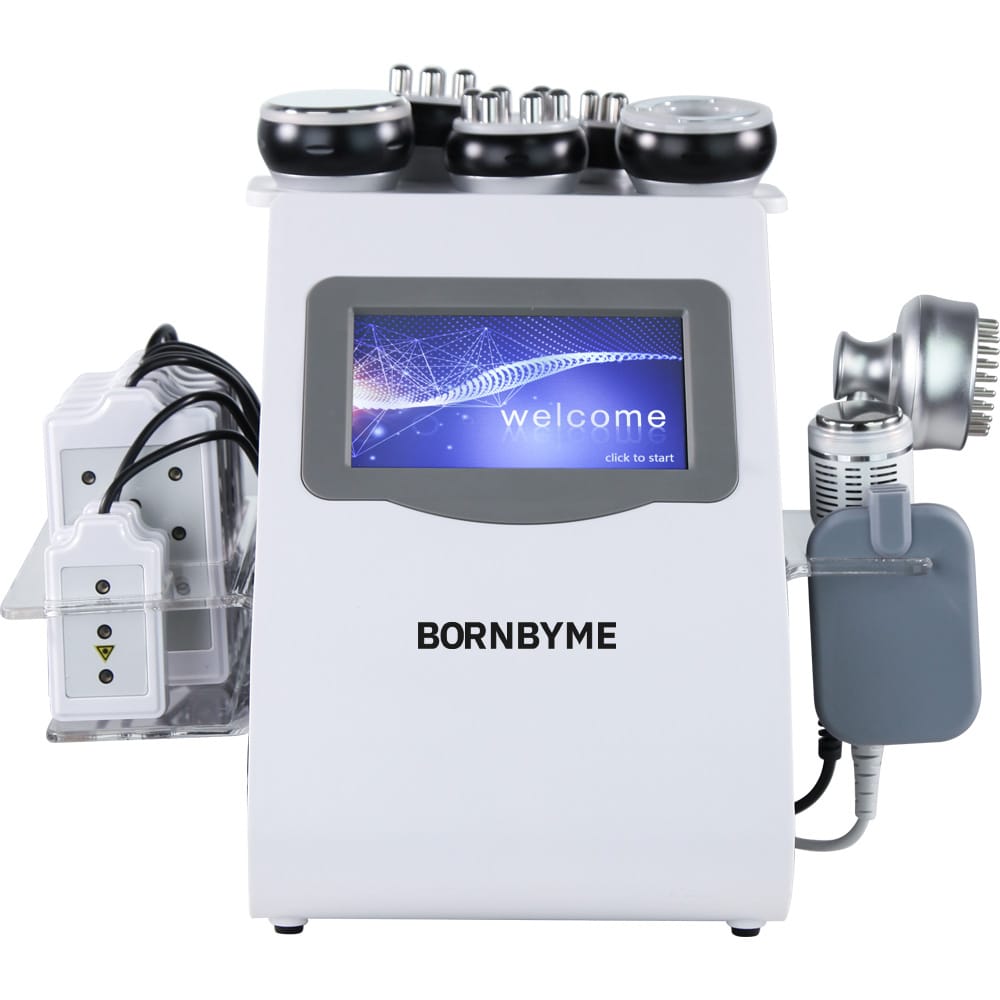 Bornbyme Ultrasonic Cavitation Machine 9 In 1 40K Body Sculpting Cavitation Machine with Laser for Fat Reduction