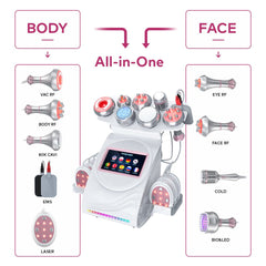 Bornbyme Ultrasonic Cavitation Machine 9 In 1 80K Body Sculpting Cavitation Machine with EMS Therapy