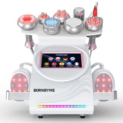 Bornbyme Ultrasonic Cavitation Machine 9 In 1 80K Body Sculpting Cavitation Machine with EMS Therapy