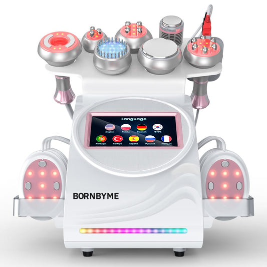 Bornbyme Ultrasonic Cavitation Machine 9 In 1 80K Body Sculpting Cavitation Machine with EMS Therapy