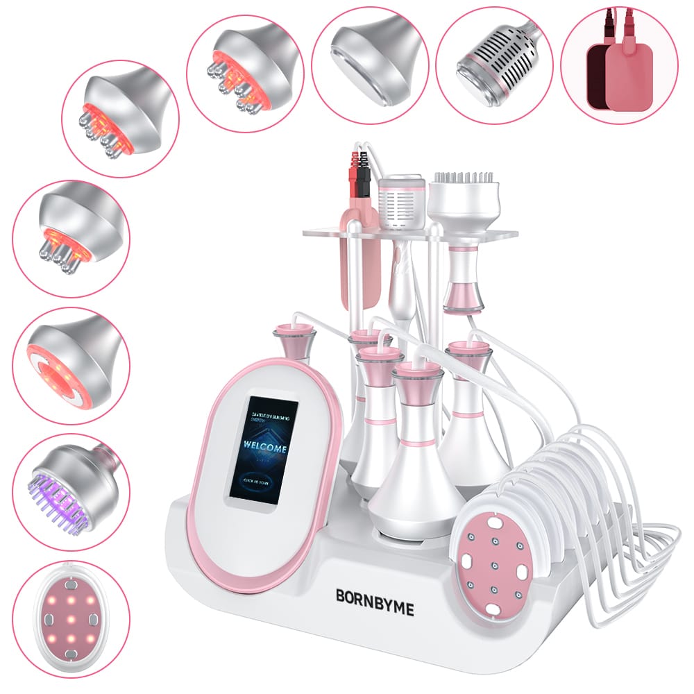 Bornbyme Ultrasonic Cavitation Machine 9 in 1 Body Sculpting Machine Skin Tightening & Weigth Loss Device