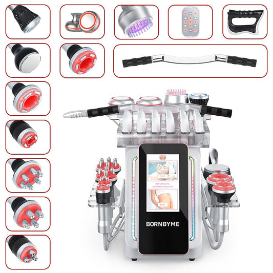 Bornbyme Ultrasonic Cavitation Machine Bornbyme Professional 80K 13 in 1 Ultrasonic Cavitation Machine with RF Vacuum EMS Body Contouring for Salon Use