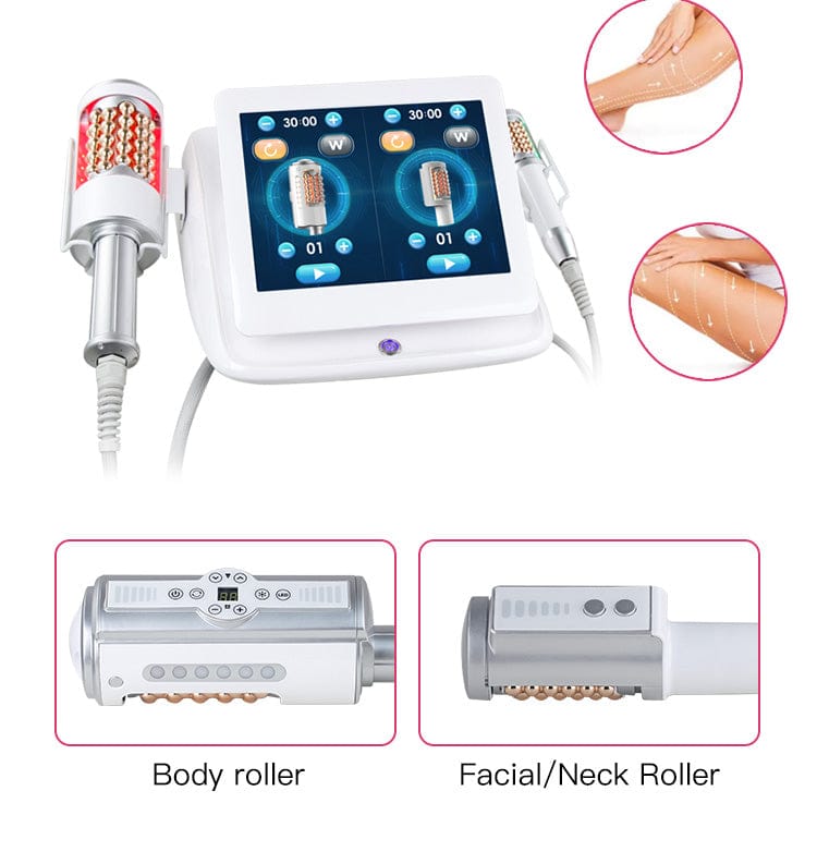Bornbyme Ultrasonic Cavitation Machine Microvibration & LED Light Therapy Massager Inner Ball Roller Reduction Machine for Face Body Slimming