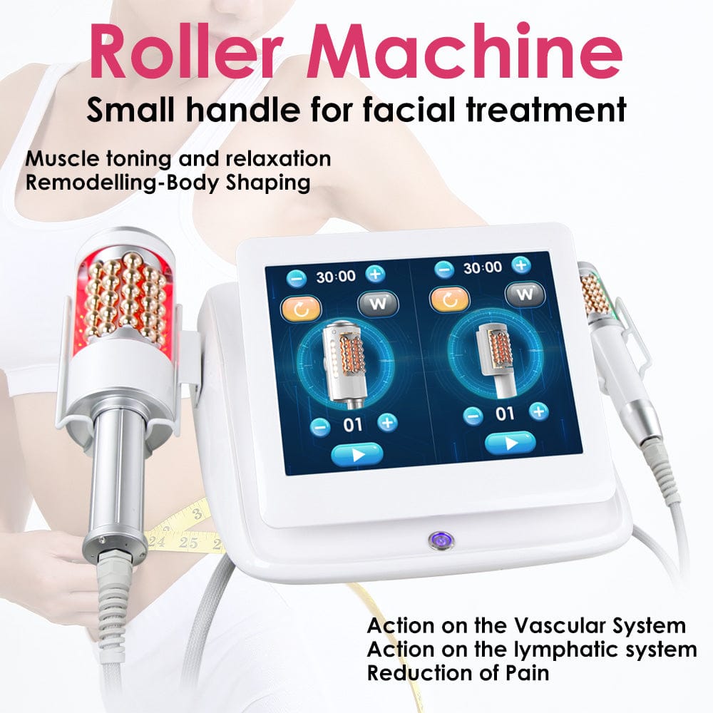 Bornbyme Ultrasonic Cavitation Machine Microvibration & LED Light Therapy Massager Inner Ball Roller Reduction Machine for Face Body Slimming