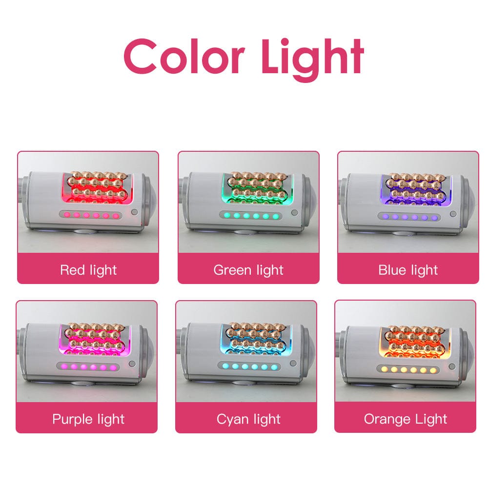 Bornbyme Ultrasonic Cavitation Machine Microvibration & LED Light Therapy Massager Inner Ball Roller Reduction Machine for Face Body Slimming