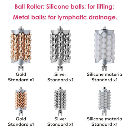 Bornbyme Ultrasonic Cavitation Machine Microvibration & LED Light Therapy Massager Inner Ball Roller Reduction Machine for Face Body Slimming