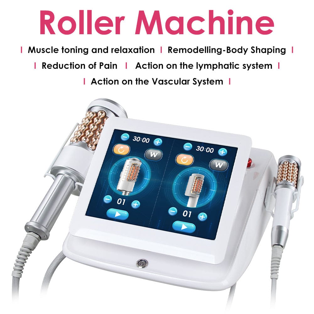 Bornbyme Ultrasonic Cavitation Machine Microvibration & LED Light Therapy Massager Inner Ball Roller Reduction Machine for Face Body Slimming