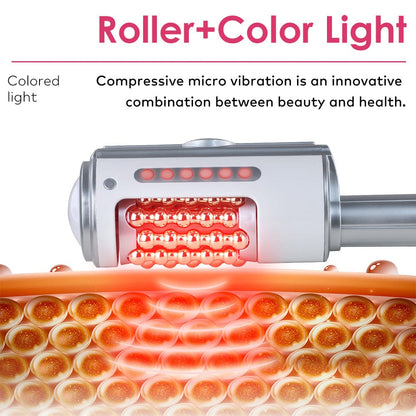Bornbyme Ultrasonic Cavitation Machine Microvibration & LED Light Therapy Massager Inner Ball Roller Reduction Machine for Face Body Slimming