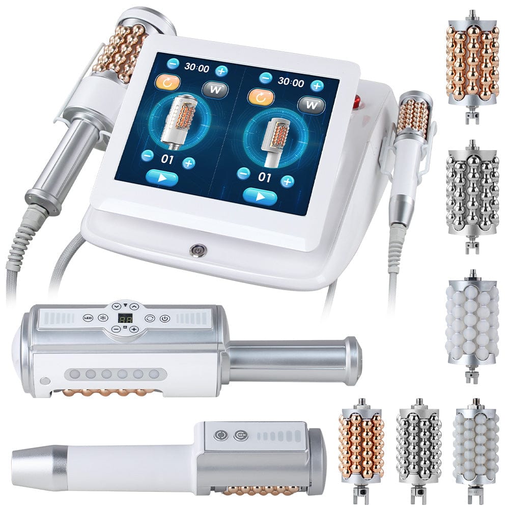 Bornbyme Ultrasonic Cavitation Machine Microvibration & LED Light Therapy Massager Inner Ball Roller Reduction Machine for Face Body Slimming