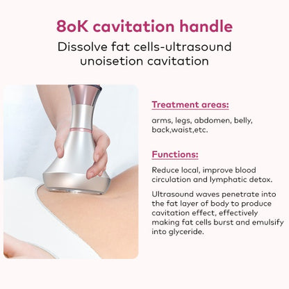6 IN 1 with EMS 80K Ultrasonic Cavitation Anti Cellulite Body Shaping Slimming Machine