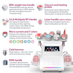 80K 9 IN 1 Ultrasonic Cavitation Body Sculpting Machine with EMS