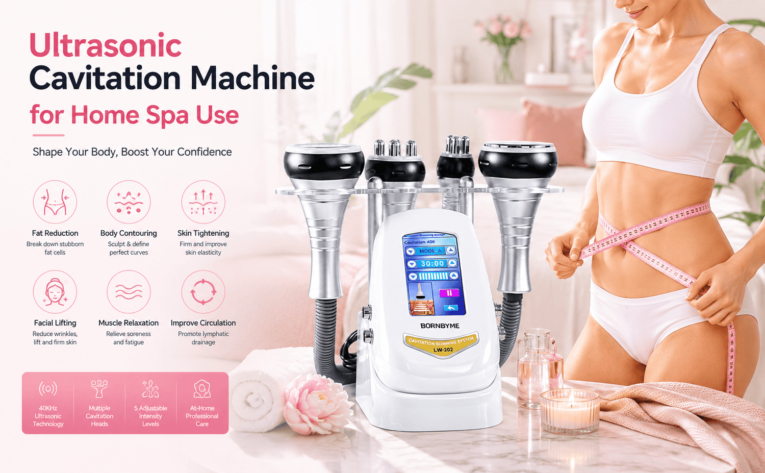 Professional body contouring machine for home use