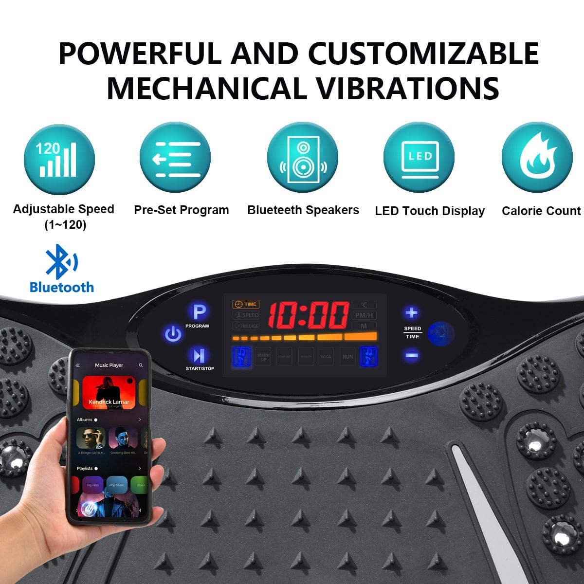 vibration plate exercise machine with remote control