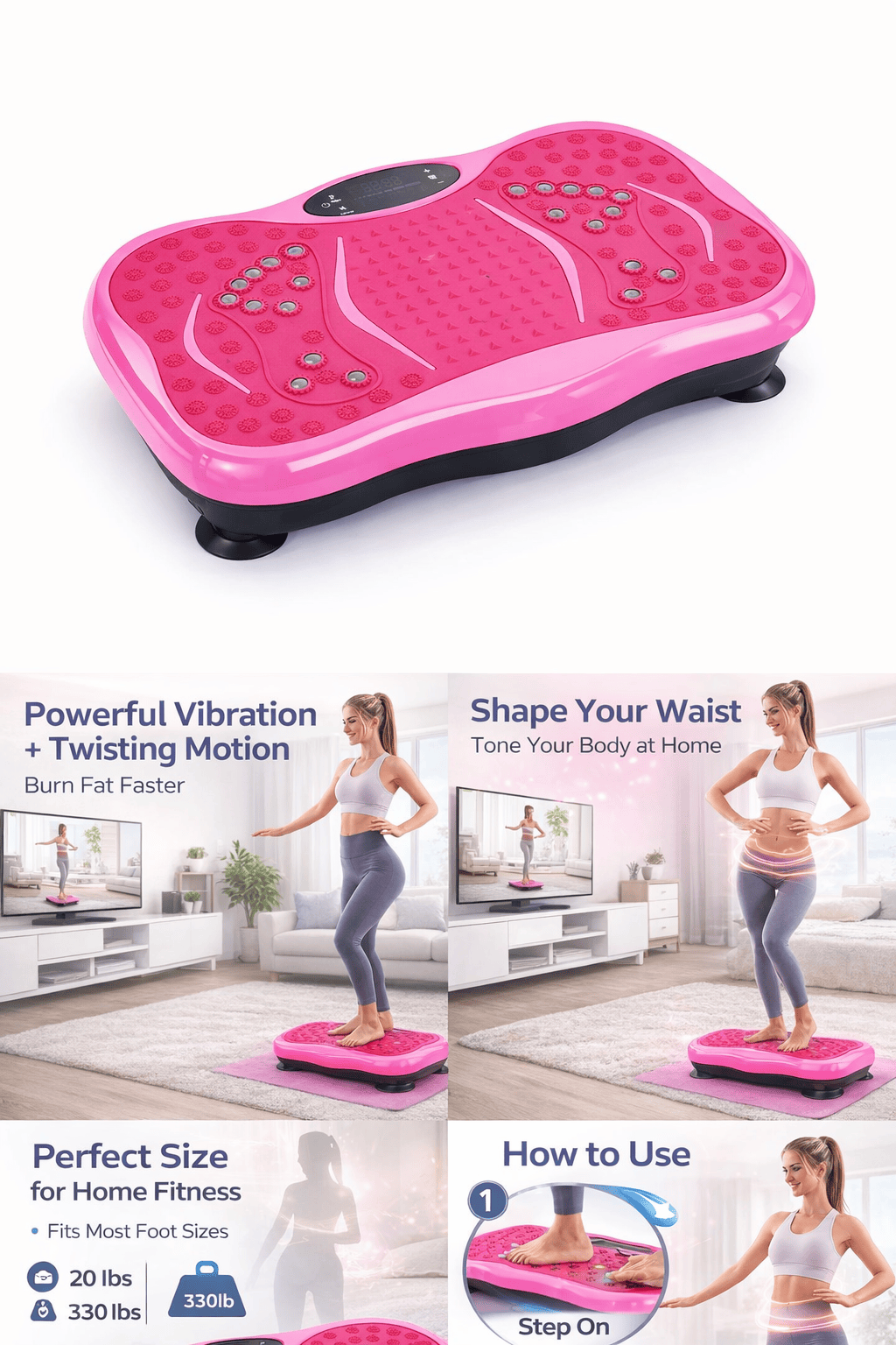 vibration plate machine used for daily exercise routine